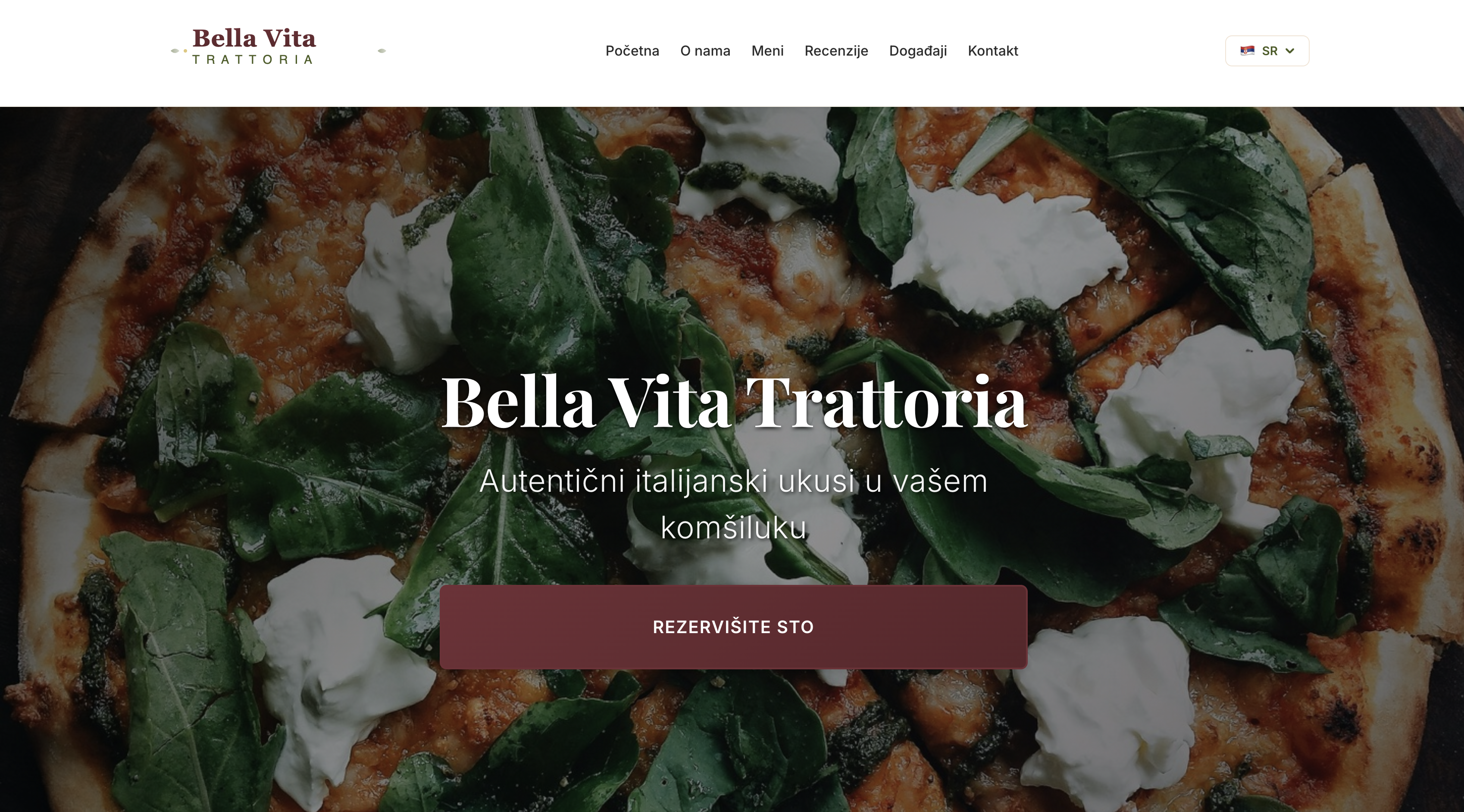 Bella Vita Trattoria Website